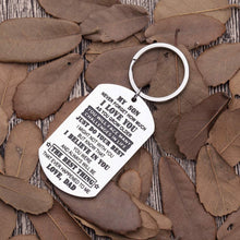 Load image into Gallery viewer, Gifts for Son Keychain Inspirational Birthday Gifts for Teenage Boys Men from Dad Mom to Son Kids Motivational Gifts College high School Graduation Key Ring Wedding Presents for Him
