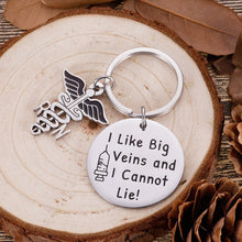 Load image into Gallery viewer, Funny Nurse Appreciation Keychain Gifts for Phlebotomist Nurse Assistant Intern Nursing Coworkers Phlebotomy Technician Nurse Graduation Key Chain RN Medical Students Women Men LPN Jewelry Presents
