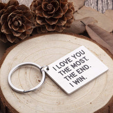 Load image into Gallery viewer, Anniversary Gifts for him her Husband Boyfriend Keychain Gifts for Wife Girlfriend Birthday Wedding Gifts from Wifey Hubby Valentine Day Gifts Couple Key Chain Tag Present for Men Women
