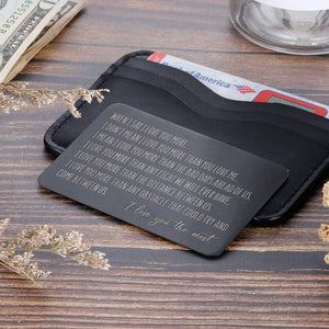 Wallet Insert Card Christmas Gifts for Him Her Husband Boyfriend Valentine Anniversary Birthday Gifts Mini Love Note Wedding Engagement Gifts Men