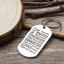 Load image into Gallery viewer, Inspirational Gifts for Teenage Girl Stocking Stuffers for Teens Girls Boys Women Engraved Keychain Always Remember You are Braver Than You Believe Graduation Birthday Gift for Teen Boys Kids
