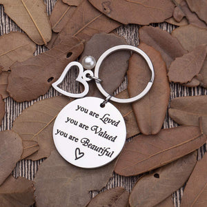 Inspirational Gifts Encouragement Keychain for Her Teens Teenage Girls Sister in Law Young Women Friends Birthday Valentine Day Gifts for Daughter Niece Key Chain Dog Tag for Her Presents