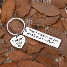 Load image into Gallery viewer, Leaders Boss Appreciation Gifts Keychain for Christmas Men Women Office Gifts for PM Supervisor Mentor Leader Birthday Thank You Leaving Going Away Gifts Retirement Coworker Boss Day Presents
