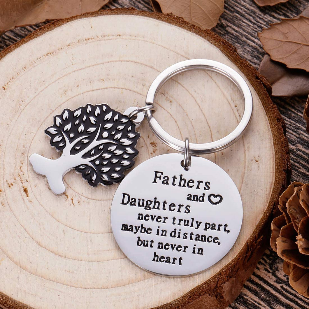 Fathers Day Gifts for Dad Keychain Birthday Christmas Gifts for Daddy Step Dad from Daughter Kids Wife Key Ring Father in Law Father of The Bride Wedding Anniversary for Dad Men Him Stocking Stuffers