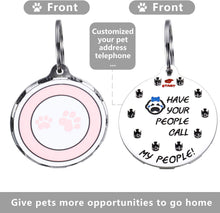 Load image into Gallery viewer, DIY Reusable Dog Tag For Dogs Engraved Funny Personalized Custom Dog Cat ID Tag Pet tag Cat Puppy Pet Id Pet Tags For Dogs Cats Kitten Collar Tag For New Pets Puppy Cats Round Shape Hilarious
