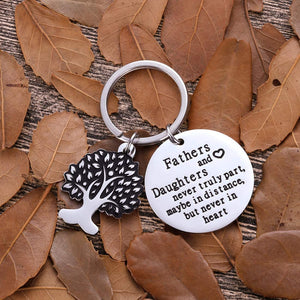 Fathers Day Gifts for Dad Keychain Birthday Christmas Gifts for Daddy Step Dad from Daughter Kids Wife Key Ring Father in Law Father of The Bride Wedding Anniversary for Dad Men Him Stocking Stuffers