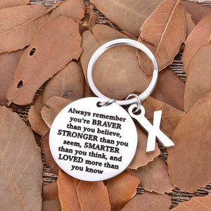 Inspirational Christmas Gifts for Son Daughter Keychain Personalized Initial Charm Valentine Women Men Friends Teens Sweet 16 Birthday College Graduation Gifts for Teenage Boy Girls Gifts Him Her