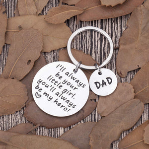 Dad Christmas Birthday Gifts Fathers Day Stocking Stuffers for Dad Keychain Step Daddy Gifts from Daughter Son Kids Wife Father in Law Dad of The Bride Wedding Anniversary Presents Keyring Men Him