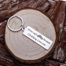 Load image into Gallery viewer, Drive Safe Keychain for Men Personalized Key Ring Gifts Dog Tag Inspirational Best Birthday Gifts for Boyfriend Truckers Husband Dad New Driver Couple Gifts Stocking Stuffer New Car Gift for Him
