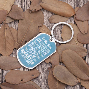 Son Keychain Inspirational Gifts For Teenage Boys Men From Mom Dad To Son Birthday College Graduation Motivational Gifts Always Remember You Are Braver Key Ring Wedding Presents For Him
