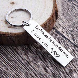 Drive Safe I Love You Keychain Christmas Birthday Gifts for Boyfriend Husband Dad New Driver