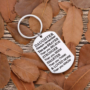 Inspirational Christmas Gifts for Daughter Keychain Stocking Stuffers for Her from Mom Dad Father to Daughter Teen Adult Women Teenage Girls Kids Birthday Gradation Bride Wedding Gifts Presents