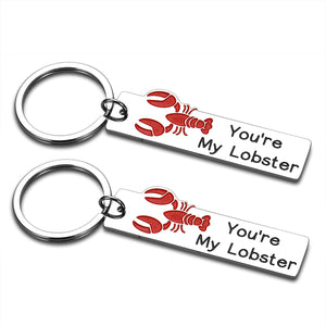 Couples Gifts for Christmas Valentine’s Day You're My Lobster Keychains Sets Gifts for Boyfriend Girlfriend Husband Wife Anniversary Birthday Wedding Gifts for Fiance Men Women Him Her Jewelry