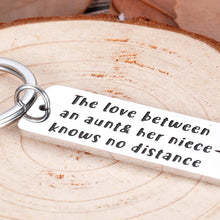 Load image into Gallery viewer, Aunt and Niece Keychain Christmas Gifts for Women Auntie Niece Mothers Day Graduation Birthday Valentine Going to School College for Aunts Nieces Women Keyring Tag Thanksgiving to Aunt Niece Jewelry
