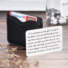 Load image into Gallery viewer, Wallet Insert Card Metal Christmas Gifts for Him Her Men Husband Valentine from Wife Girlfriend Boyfriend Anniversary Birthday Gifts Mini Love Note Wedding Engagement Gifts for Groom Fiance
