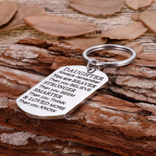 Load image into Gallery viewer, Inspirational Christmas Gifts for Daughter Keychain Stocking Stuffers for Her from Mom Dad Father to Daughter Teen Adult Women Teenage Girls Kids Birthday Gradation Bride Wedding Gifts Presents
