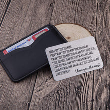 Load image into Gallery viewer, Wallet Insert Card Anniversary Gifts For Men Husband From Wife Girlfriend Boyfriend Birthday Gifts Metal Mini Love Note Valentine Wedding Gifts For Groom Bride Him Her Deployment Gifts

