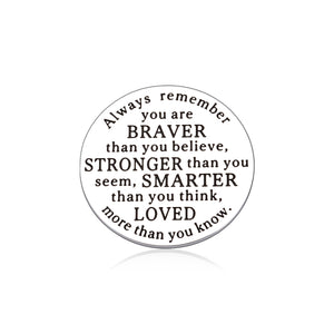 Pocket Hug Token Keepsake Gifts for Boyfriend Son Daughter Newphew Best Friends Long Distance Relationship Inspirational Gifts from Girlfriend Mom Dad Graduation Retirement Gifts Double-Sided Coin