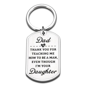 Fathers Day Keychain Gifts for Dad From Kids Son Daughter Men Valentines Best Gifts for Dad Husband Papa Stepdad New Daddy To Be From Stepdaughter Wife Birthday Christmas Stepfathers Day Gifts