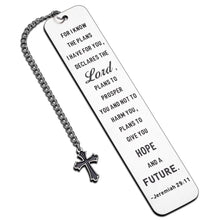 Load image into Gallery viewer, Inspirational Gifts Book Lovers Bookmarks for Women Men Christian Bookmark for Girls Kids Bible Verse Religious Baptism Catholic Gifts for Him Her Readers Metal Bookmarks Christmas Birthday Bulk Gifts
