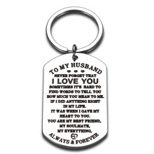 Load image into Gallery viewer, Men's Valentine's Day Gifts for Him Girlfriend Boyfriend from Husband Wife I Love You Keychain Birthday Anniversary Wedding Gifts for Hubby Fiance Couple Bride Groom Cute Keychain from Her Men Women
