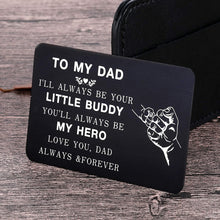 Load image into Gallery viewer, Son to My Dad Wallet Insert Card Valentine’s Day Gifs From Son For Dad Fathers Day Gifs Christmas Birthday Son To Step Dad from Little boy Kids I Love You Father Step Father Figure Wedding Men Him
