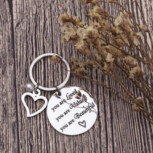 Load image into Gallery viewer, Inspirational Gifts Encouragement Keychain for Her Teens Teenage Girls Sister in Law Young Women Friends Birthday Valentine Day Gifts for Daughter Niece Key Chain Dog Tag for Her Presents

