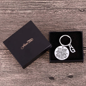Inspirational Christmas Gifts for Son Daughter Keychain Personalized Initial Charm Valentine Women Men Friends Teens Sweet 16 Birthday College Graduation Gifts for Teenage Boy Girls Gifts Him Her