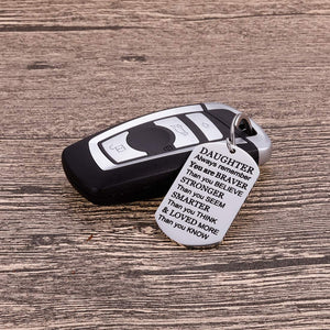 Inspirational Christmas Gifts for Daughter Keychain Stocking Stuffers for Her from Mom Dad Father to Daughter Teen Adult Women Teenage Girls Kids Birthday Gradation Bride Wedding Gifts Presents