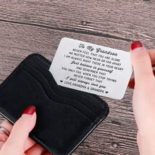 Load image into Gallery viewer, to My Grandson Wallet Card Inserts Christmas Valentine Gifts for Grandchild from Grandma Grandpa Graduation Fathers Day Sweet 16th Birthday Gifts for Him Teens Adult Men Teenage Boys Inspirational
