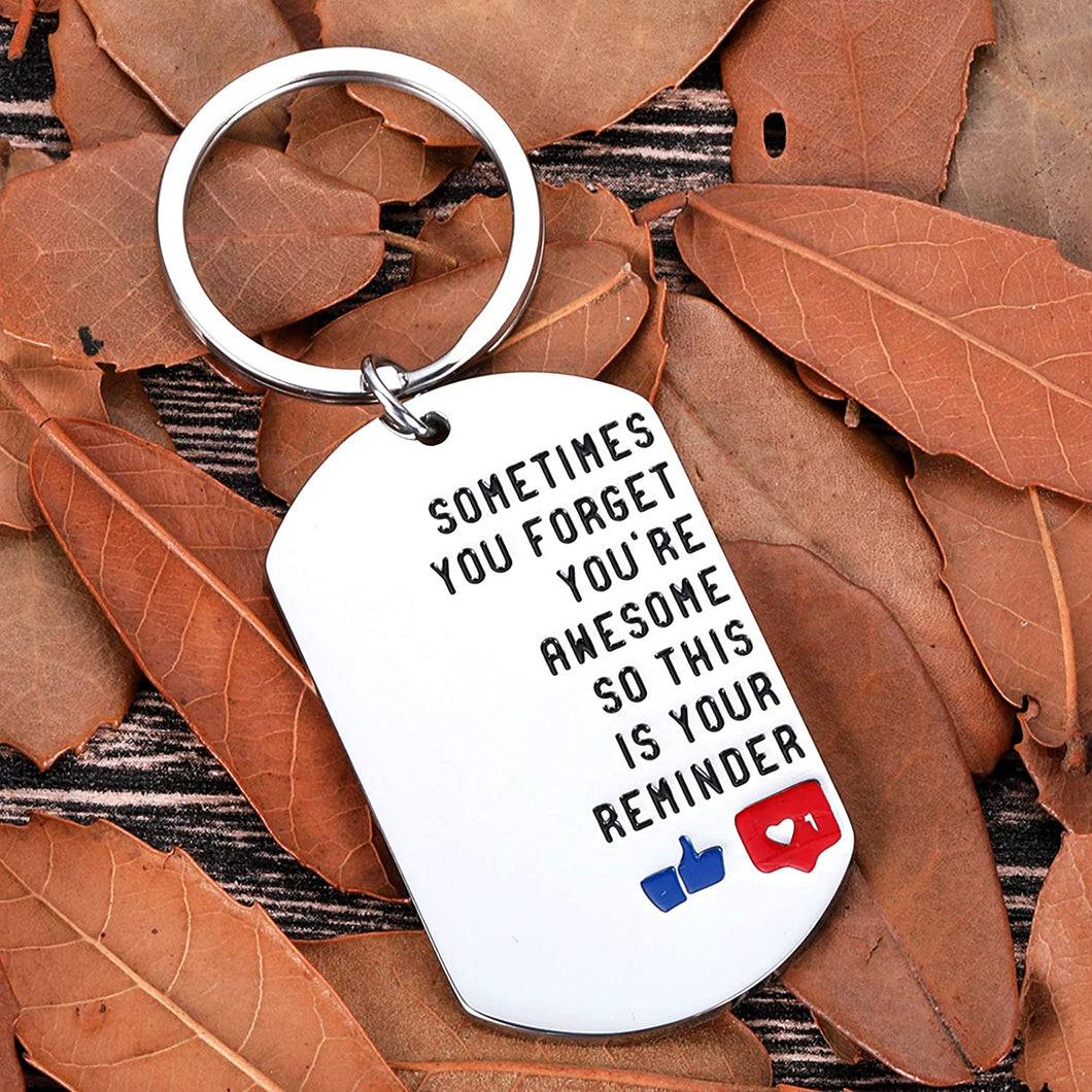 Funny Christmas Inspirational Keychain Gifts for Friend BFF Men Women Teen Boys Girls Graduation Birthday Gift for Daughter Son Boyfriend Women Men Coworker Thanksgiving Key Chain Gifts Him Her