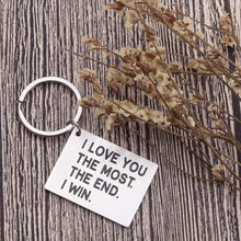 Load image into Gallery viewer, Anniversary Gifts for him her Husband Boyfriend Keychain Gifts for Wife Girlfriend Birthday Wedding Gifts from Wifey Hubby Valentine Day Gifts Couple Key Chain Tag Present for Men Women
