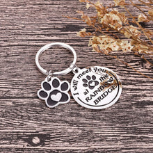 Load image into Gallery viewer, Loss of Pet Cat Dog Memorial Keychain Remembrance Gifts For Pet Owner Dog Mom Memory Sympathy Gifts For Loss Of Dog Cat Loss Gifts Keepsake For Dog Lover Cat Paw Print Keyring
