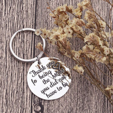 Load image into Gallery viewer, Gifts for Step Mother New Mom Keychain Wife Birthday Gifts Keychain Mothers Day Gifts From Husband Anniversary Wedding Gifts For Mother Of The Bride Groom Presents From Daughter Son Kids Key Tag
