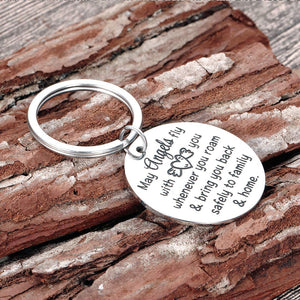 Traveller Prayer Key Chain Long Distance Journey Gifts Goodbye Farewell Leaving Going Away Parting Gifts Military Deployment Gifts For Him Her Boyfriend Son Daughter Going Off To College Gifts