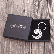 Load image into Gallery viewer, Dad Christmas Gifts Keychain Fathers Day Birthday Gifts For Daddy Step Dad To Be Husband From Daughter Son Kids Wife I Love You To The Moon Key Ring Father Of The Bride Wedding Anniversary Men Him
