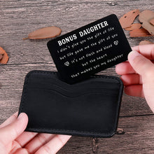 Load image into Gallery viewer, To My Step Daughter Wallet Card Inserts Christmas Valentine Gifts For Step Daughter From Step Mom Mothers Day Inspirational 16 18 Birthday Memento For Her Adult Women Teenage Girls Graduation Gifts
