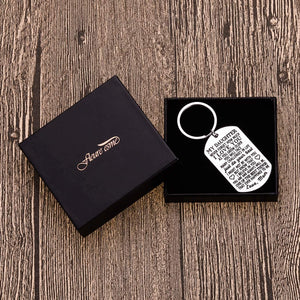 To My Daughter Keychain Christmas Gifts for daughter from Mom Dad Father Inspirational Stocking Stuffers For Her From Teen Adult Women Teenage Girls Kids Birthday Gradation Wedding Presents