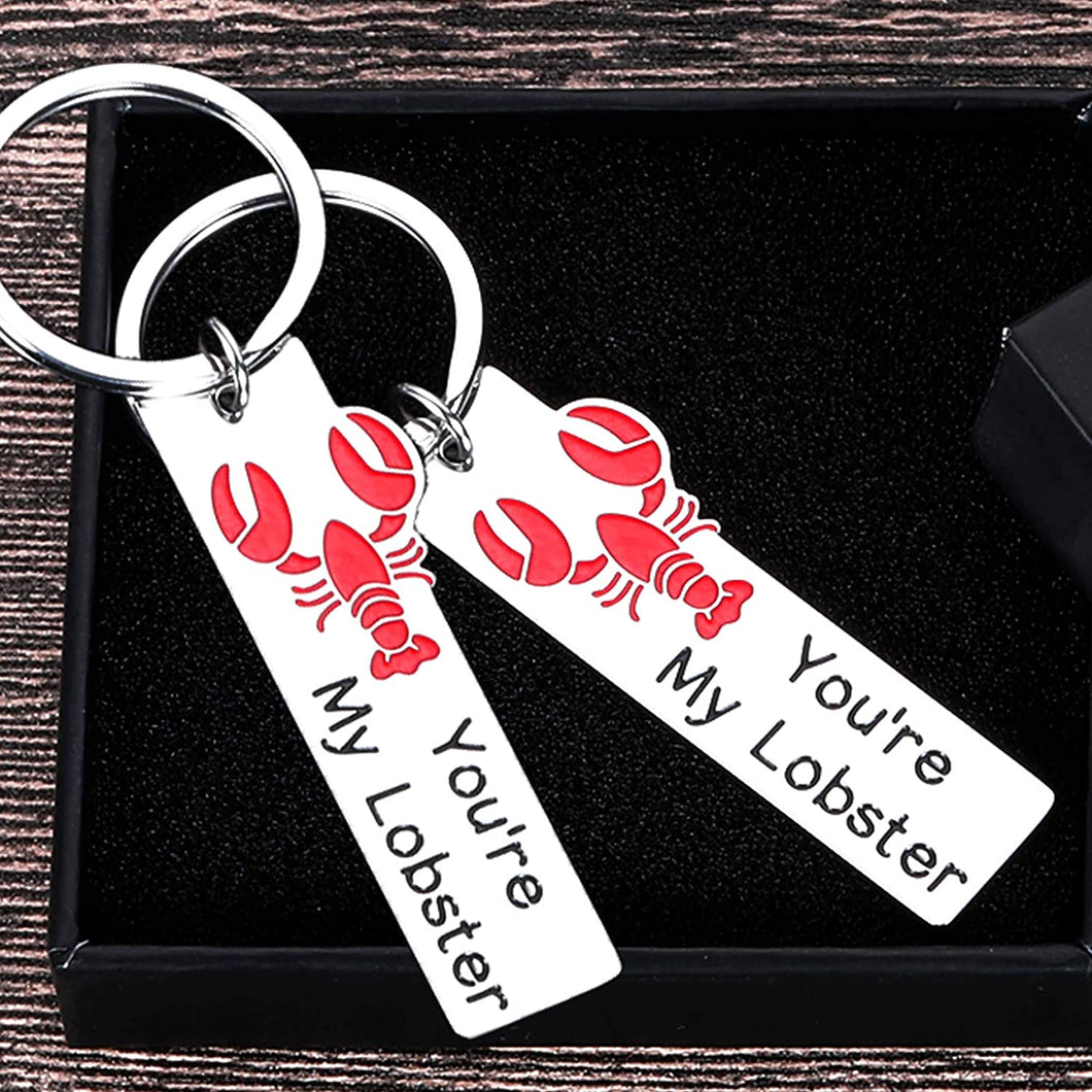 Couples Gifts for Christmas Valentine’s Day You're My Lobster Keychains Sets Gifts for Boyfriend Girlfriend Husband Wife Anniversary Birthday Wedding Gifts for Fiance Men Women Him Her Jewelry