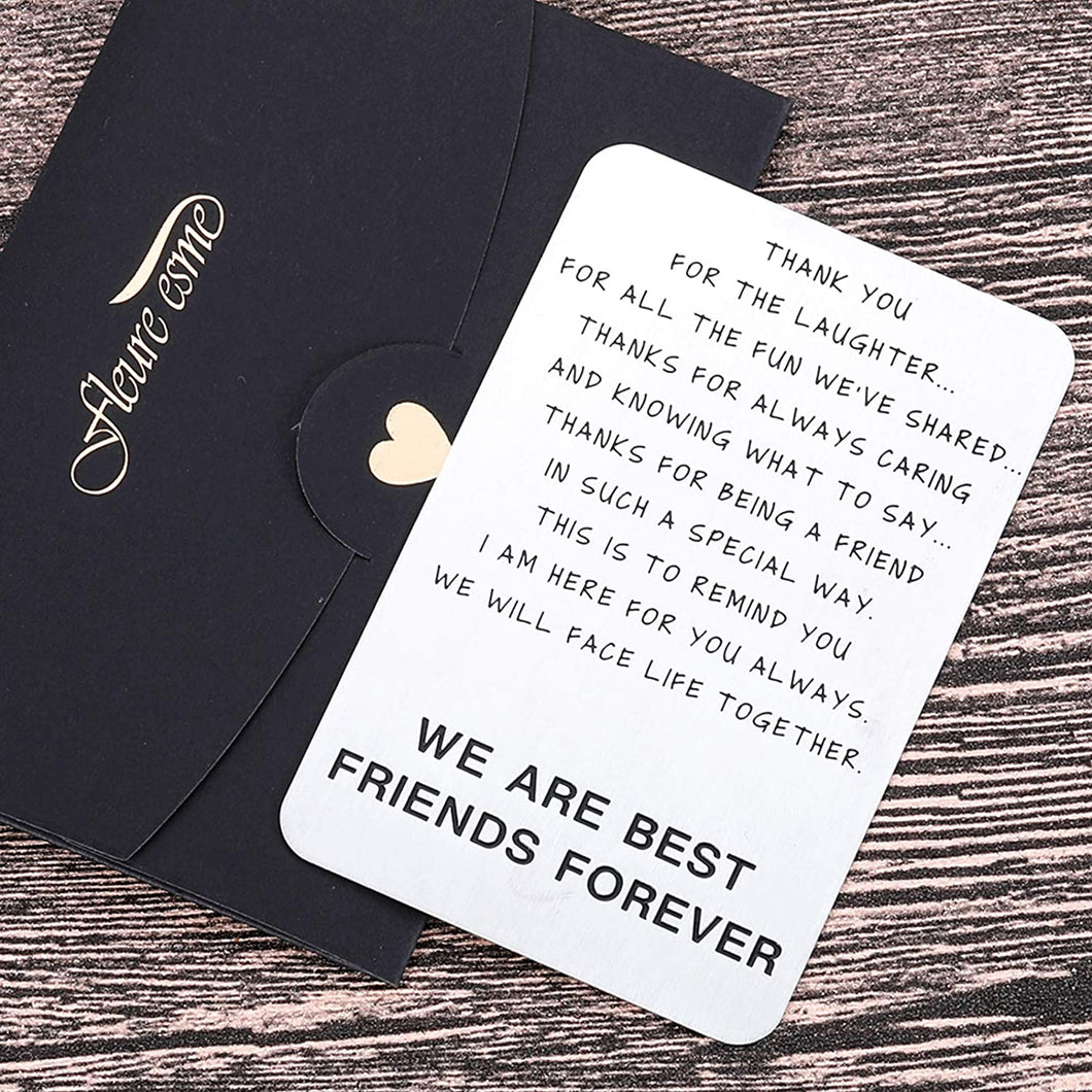 Friendship Gifts Wallet Card Insert For Best Friends Men Women Christmas Valentine Appreciation Birthday Gifts For Friends Bff Besties Gal Male Female Friends Thank You Gifts For Him Her Long Distance