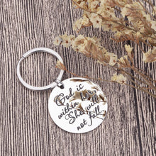 Load image into Gallery viewer, Inspirational Graduation Gifts Bible Verse Daughter Keychain for Women Friend Sisters Birthday Encouragement Gifts She Will Not Fall Key Ring Teen Girls
