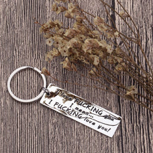 Load image into Gallery viewer, Love Keychain-gifts-boyfriend-husband-him-her I love you key chain funny gag gifts for hubby valentine day anniversary wedding birthday gifts for from girlfriend wife couple her presents
