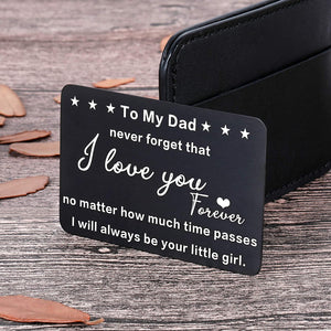 To My Dad Gifts From Daughter To Father Wallet Insert Card For Dad Fathers Day Valentine Birthday Gifts Daughter To Step Dad I Love You Father Of The Bride Step Father Figure Wedding Men Him
