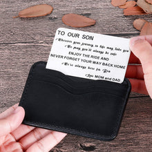 Load image into Gallery viewer, To My Son Christmas Wallet Card Inserts Valentine Gifts for Son from Mom Dad Mothers Day Inspirational Sweet 16th Birthday Love Note For Him Teens Adult Men Teenage Boys Graduation Gifts
