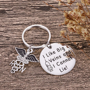 Funny Nurse Appreciation Keychain Gifts for Phlebotomist Nurse Assistant Intern Nursing Coworkers Phlebotomy Technician Nurse Graduation Key Chain RN Medical Students Women Men LPN Jewelry Presents
