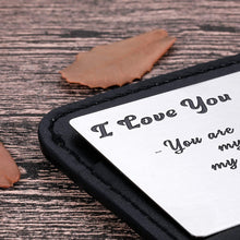 Load image into Gallery viewer, Husband Wife Christmas Gifts Wallet Card Insert for Him Her Men Husband Valentine from Wife Girlfriend Stocking Suffers Anniversary Birthday Gift I Love You Note Wedding Engagement Gifts Fiance Groom
