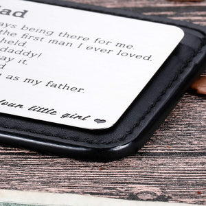 Daughter to Dad Wallet Insert Card Gifts For Dad Valentine Fathers Day Birthday Gifts From Daughter To My Step Dad To Be Husband Kids I Love You Father Of The Bride Step Father Men Him