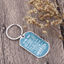 Load image into Gallery viewer, Son Keychain Inspirational Gifts For Teenage Boys Men From Mom Dad To Son Birthday College Graduation Motivational Gifts Always Remember You Are Braver Key Ring Wedding Presents For Him
