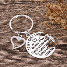 Load image into Gallery viewer, Friendship Gifts to Best Friends Valentine Appreciation Keychain Birthday Gifts for Teenage Girls Women Friends BFF Besties Gal Friends Thank You Gifts Wedding Gifts for Sisters Him Her Key Ring
