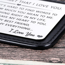 Load image into Gallery viewer, Husband Wife Wallet Card Insert Valentine Christmas Gifts for Him Her Men Husband Anniversary from Wife Girlfriend Stocking Suffers Birthday Gift I Love You Note Wedding Engagement Gifts Fiance Groom

